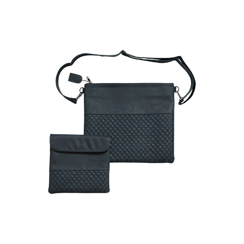 Luxurious pocket for a tefillin Talit, imitation leather, blue color, 36*33 cm ...
