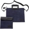 Luxurious pocket for the Tallit, ribbed velvet and imitation leather, relief letters, 31*38 cm ...
