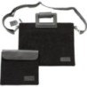 Luxurious pocket for the Tallit, ribbed velvet and imitation leather, relief letters, 31*38 cm ...