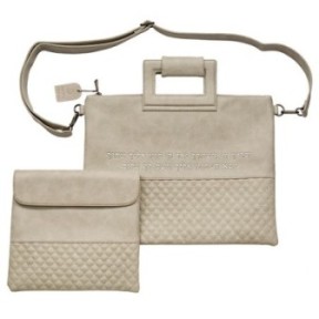 Luxurious pocket for a tallit, imitation gray leather, relief letters ...