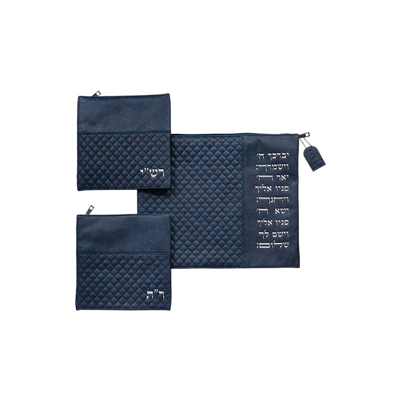 Tallit pocket rashi-tom in imitation leather, 34*40 cm