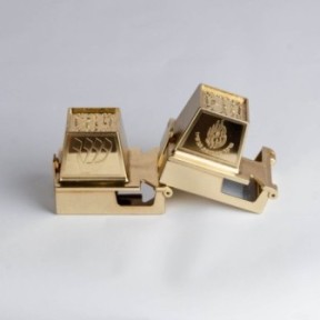 Golden teffilin box Haesh light golden cheli