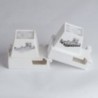 White teffilin box and Habad 4x4 silver temple