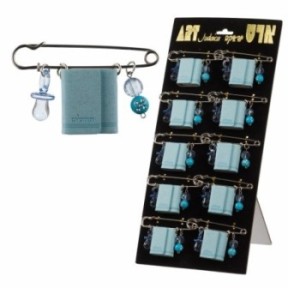 203 BABY PSALMS BROCHE Stand, light blue imitation (10 pcs) ...