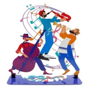 Hasidim colorful laser cutting support 19x22 cm ...
