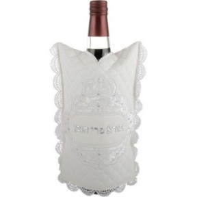 Elegant wine bottle cover in imitation leather with stones 23*16 cm ...