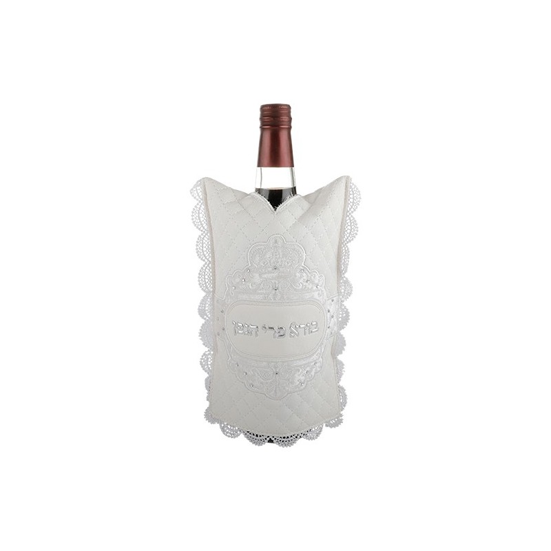 Elegant wine bottle cover in imitation leather with stones 23*16 cm ...