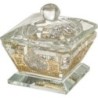 Salière en cristal avec plaque découpée au laser et couvercle 4*6 cm...