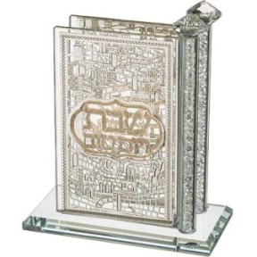 Présentoir à allumettes en cristal avec plaques "Jérusalem" 12*12 cm...