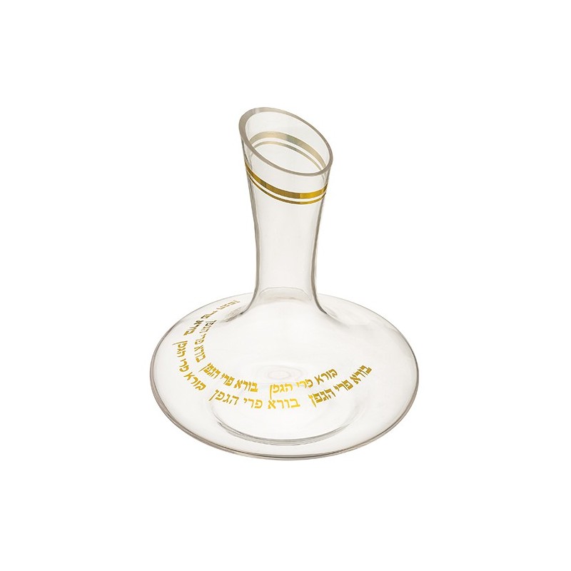 Glass wine bottle with "Bora Peri Hagefen" or 26 cm ...