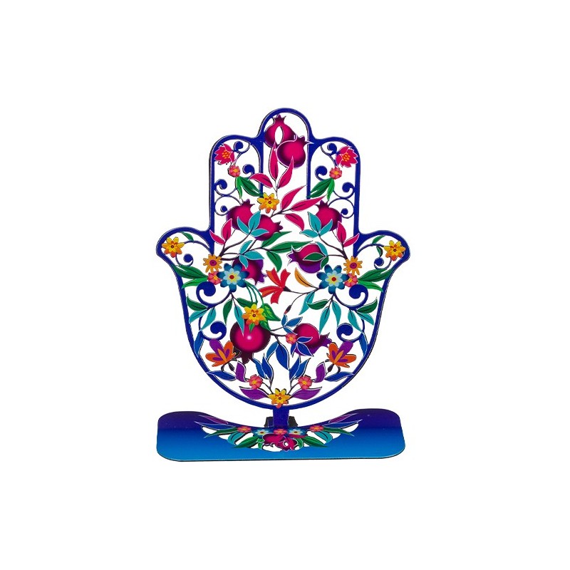 Hamsa "floral" cut in the laser with base, 17 cm ,,,,