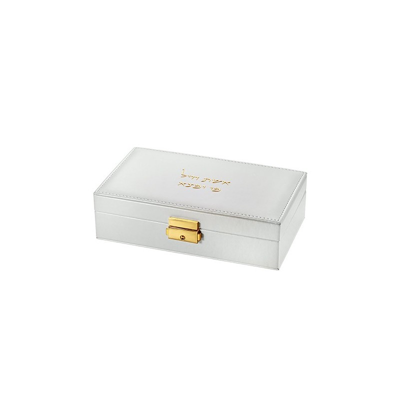 Elegant jewelry box, 1st floor, with golden printing - 6*12*21 cm ...