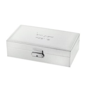 Elegant jewelry box, 1st floor, with silver printing - 6*12*21 cm ...