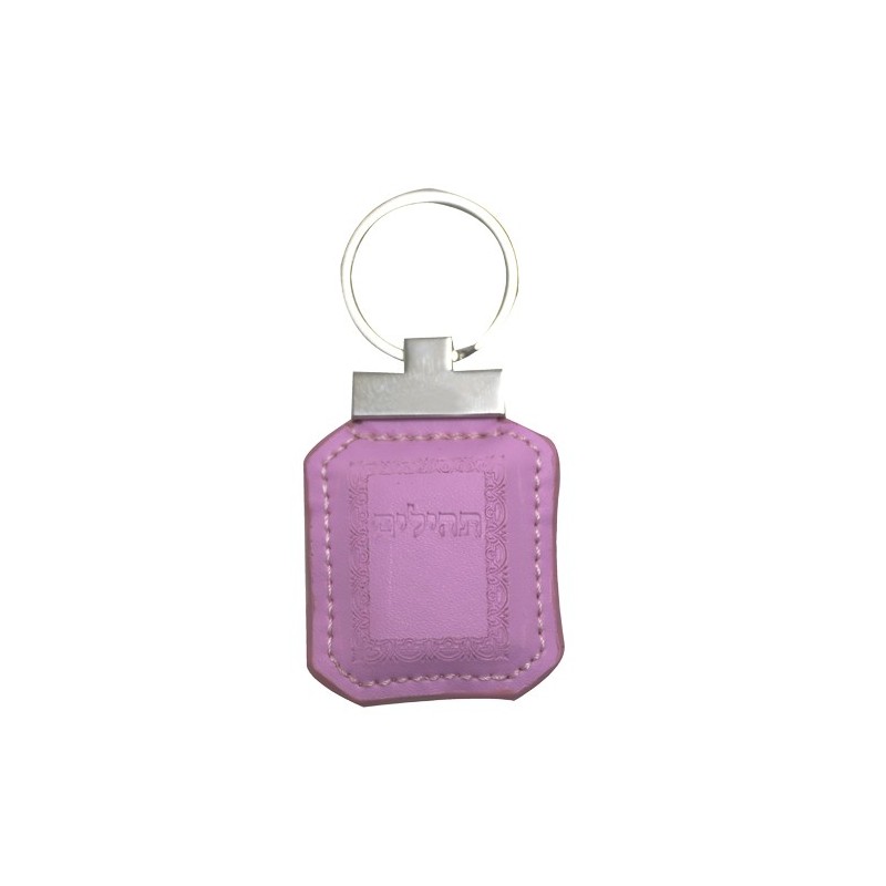 Porte-clés en similicuir rose avec Psaumes 6 cm...