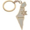 מחזיק מפתחות זהב בצורת כרטיס ישראל 5 ס"מ