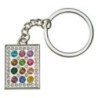 Nickel keychain - Plastron and stone inlays