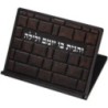 Support de livre luxe en bois avec plaque en similicuir « Kotel » 38x29