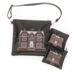 Smooth black pocket with multicolored embroidery