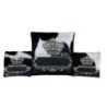 Leather pouch for THATH and TEFILLIN HASSIDIC STYLE: black and white fur with golden embroidery and stones