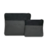Leather pocket for THATH and Tefillin Classic style: black grain and gray grain
