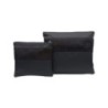 Hair leather pocket for Talith and Tefillin: black grain, black fur with black embroidery