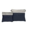 Hair leather pouch for THATH and Tefillin: Gray and blue grain fur