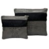 Hair leather pocket for THATH and TEFILLIN: Gray Cascarodo, Black fur with black embroidery