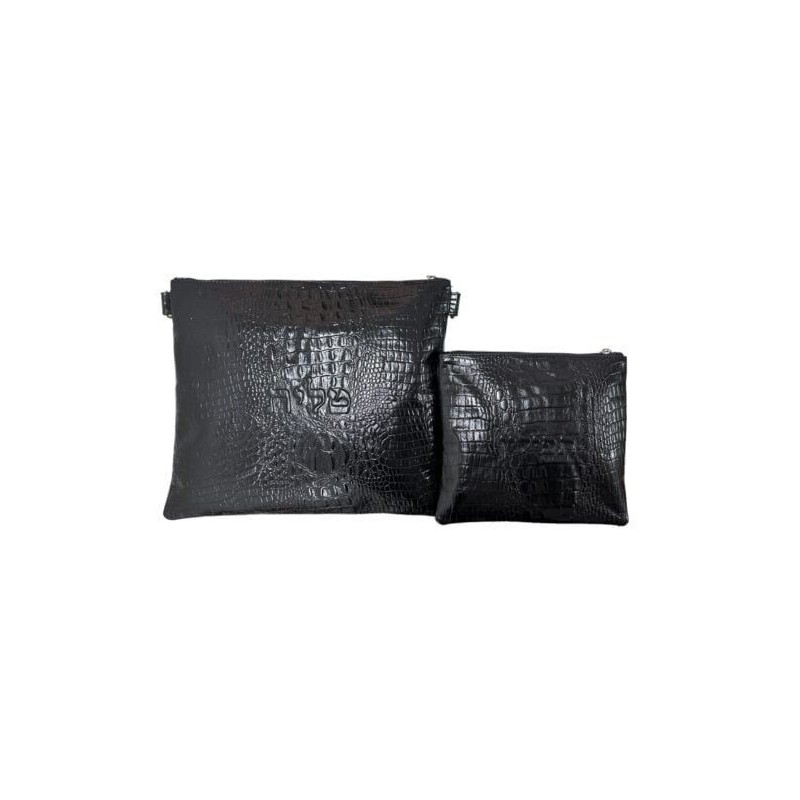 Pochette en cuir collection Textures : cascarudo noir uniquement