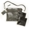 Leather pouch Collection Textures: Brilliant black and black crocodile