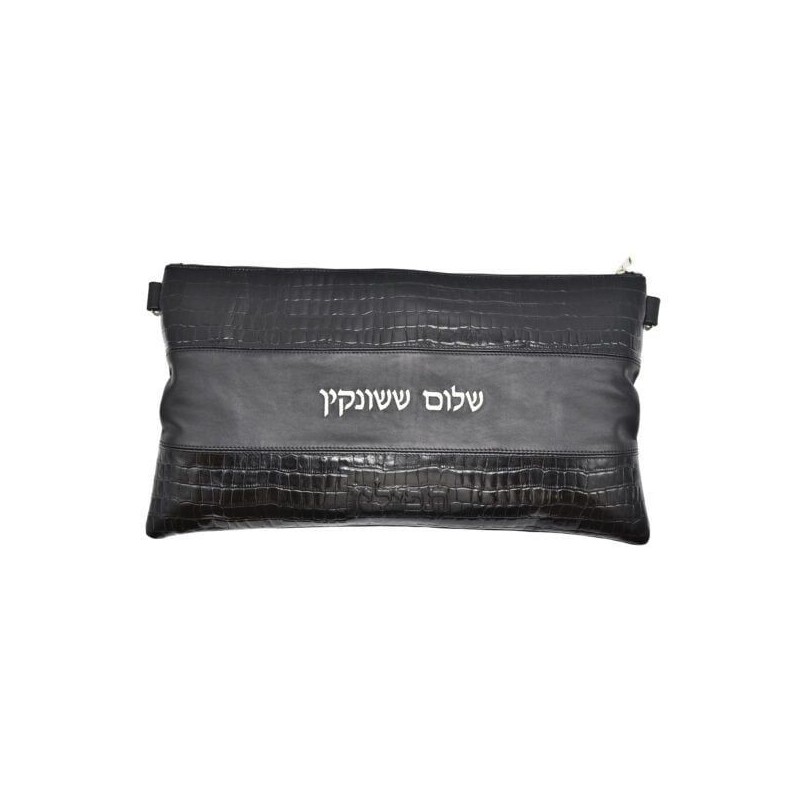 Leather pouch Collection Textures: Black and Smooth Black Croco