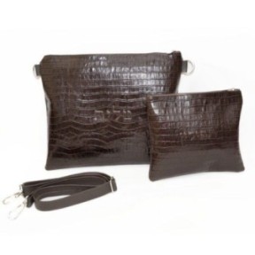 Leather pocket Collection Textures: Brown Croco