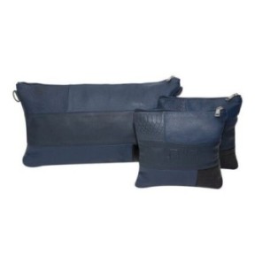 Leather pocket Collection Textures: Anaconda Blue, Smooth blue and blue grain