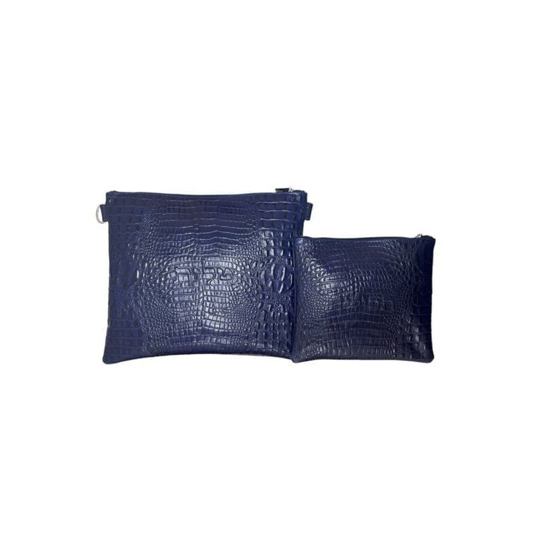 Leather pouch Collection Textures: Black and blue cascarodo