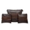 Leather pouch Collection Textures: Brown crocodile and smooth brown