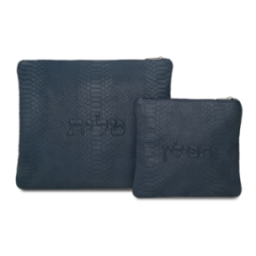 Leather pocket Collection Textures: Anaconda Bleu