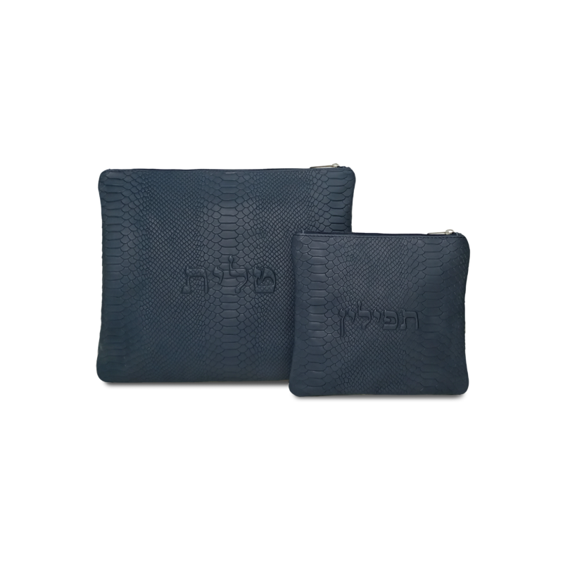 Leather pocket Collection Textures: Anaconda Bleu
