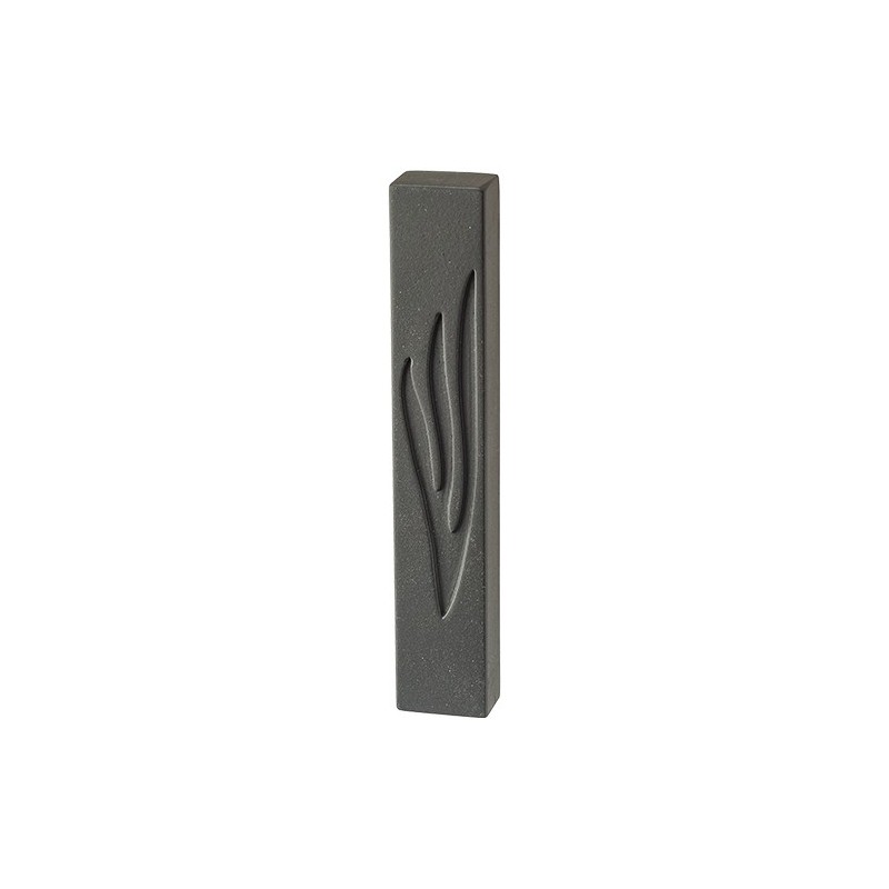 Mézouza Large "Concrete cement" black tint - 20 cm