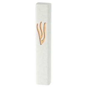 Mézouza Polymère Concrete effect with "Shin" letter - 15 cm