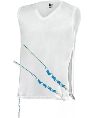 Handmade yarn tekhelet tank top