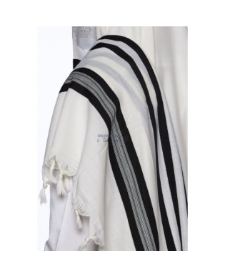 Talith cotton bande noir