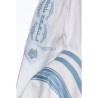 Talith coton bande bleu ciel
