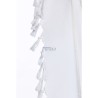 Talith coton bande blanc argentée