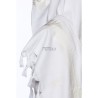 Talith coton bande en blanc cassé