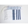 Talith coton bande bleu marine