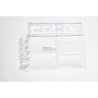 Talith en laine blanc bande brillante
