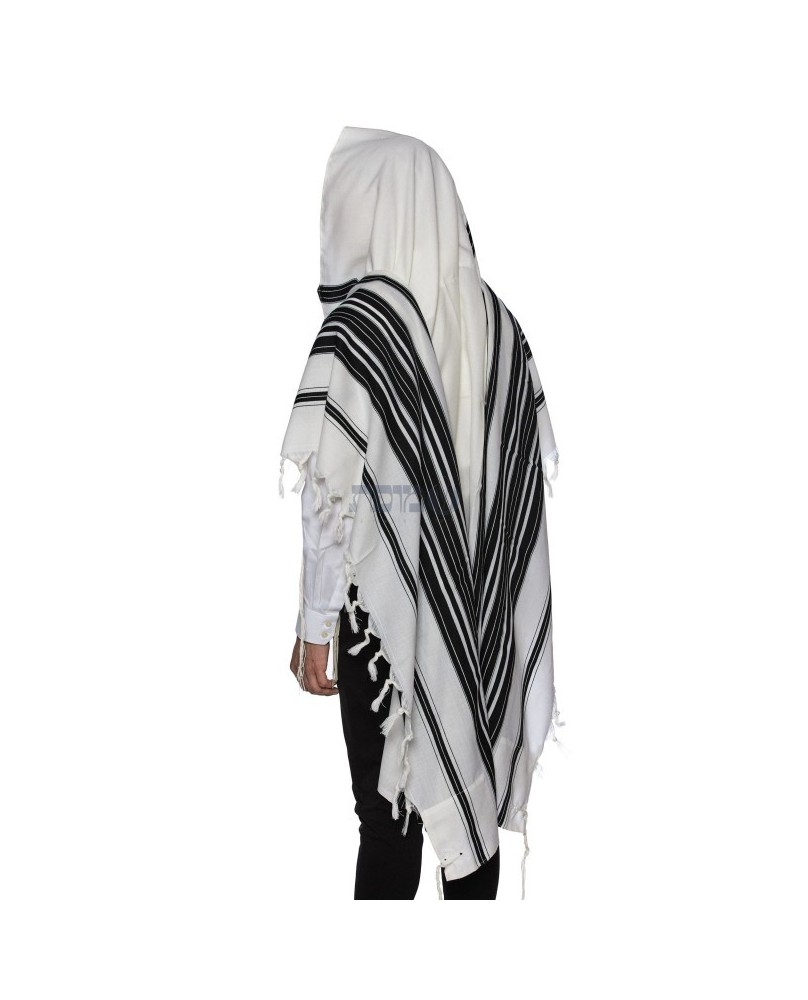 Talith Habad Laine - Modèle rabbi