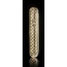 Boitier Mézouza carrée en plexiglas avec dentelle, délicates décorations florales, plaquée or