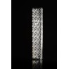 Boitier Mézouza carrée en plexiglas avec fleurs et étoiles, plaquée argent