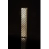 Boitier Mézouza carrée en plexiglas avec cercles décorés de feuilles symétriques, plaquée argent
