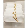 Serviettes brodées min 8 pcs